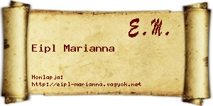 Eipl Marianna névjegykártya